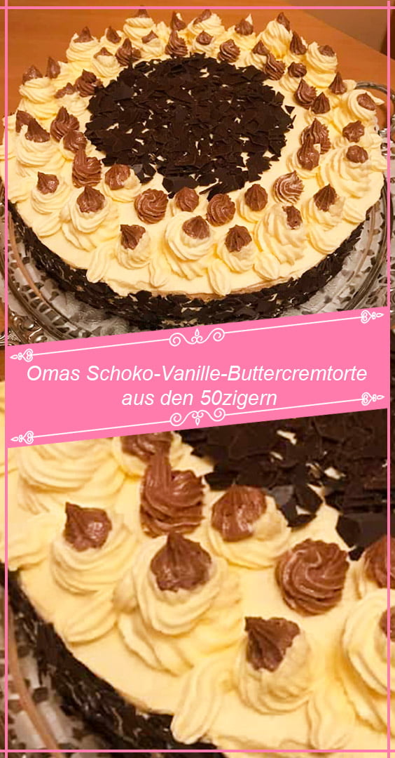 Omas Schoko-Vanille-Buttercremtorte aus den 50zigern – RezepteBlog.net
